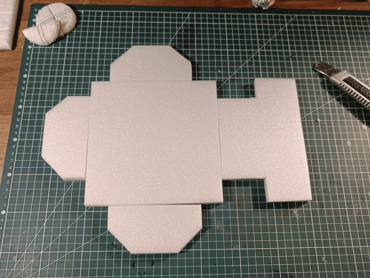 Chapel tiles test fitted to ensure proper dimensions for safe zone