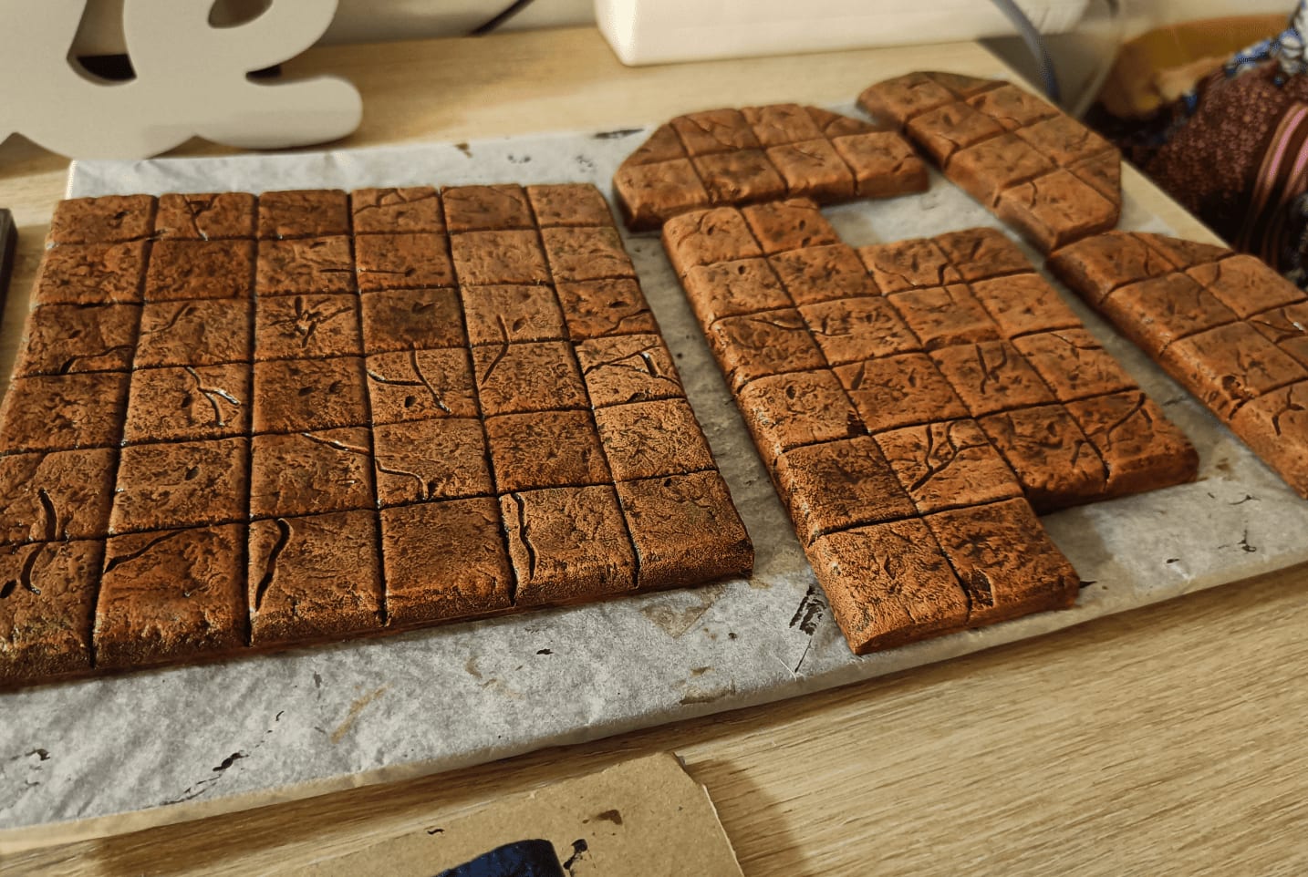 Orange cake-like tiles perfect for pharaoh or tomb themes