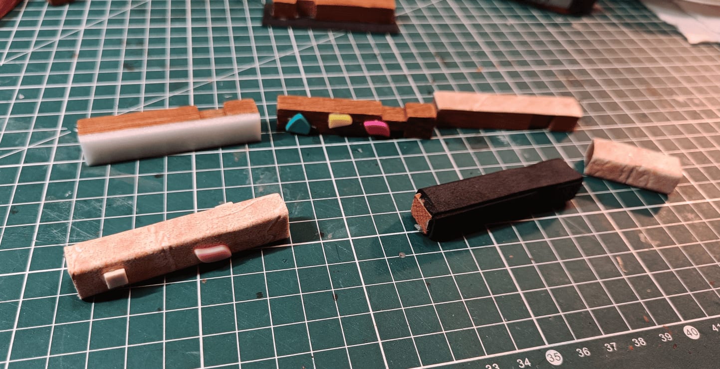 Testing different texturing methods including foam and tiles