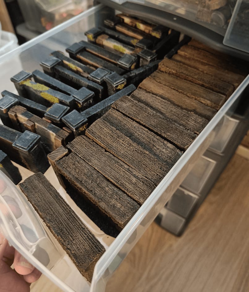 Various wall types including stone and wood walls in different styles