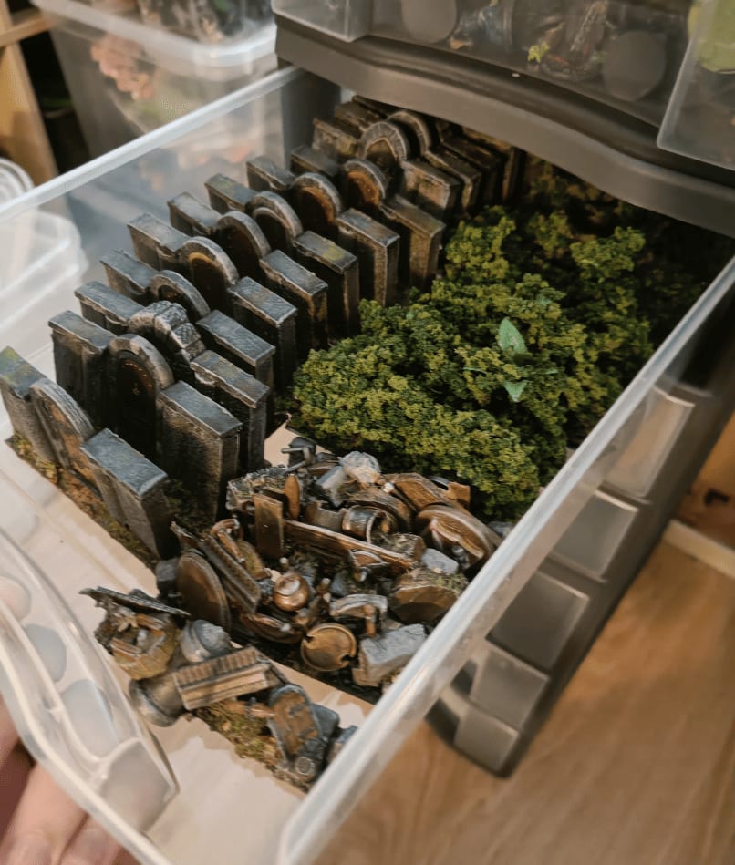 Drawer with barricades, hedges, and doors counted for maximum scenario needs