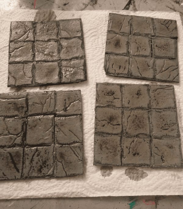 3x3 textured wallpaper dungeon tiles