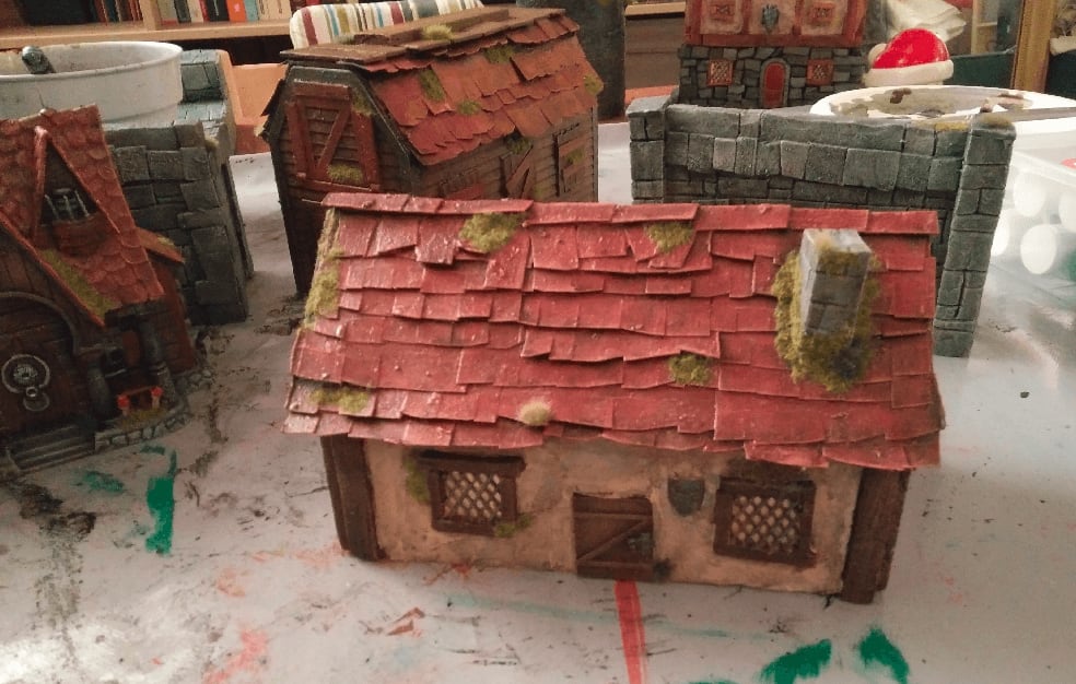 Thick cardboard houses