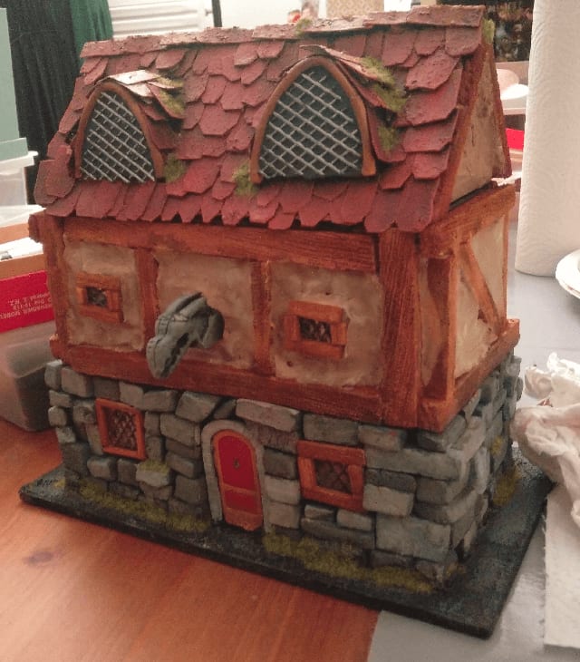 Timber house from coffee box