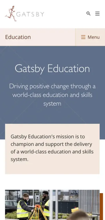 Mobile design for Gatsby website