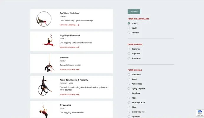 Screenshot of NCCA website