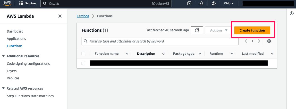 Screenshot of AWS Management Dashboard