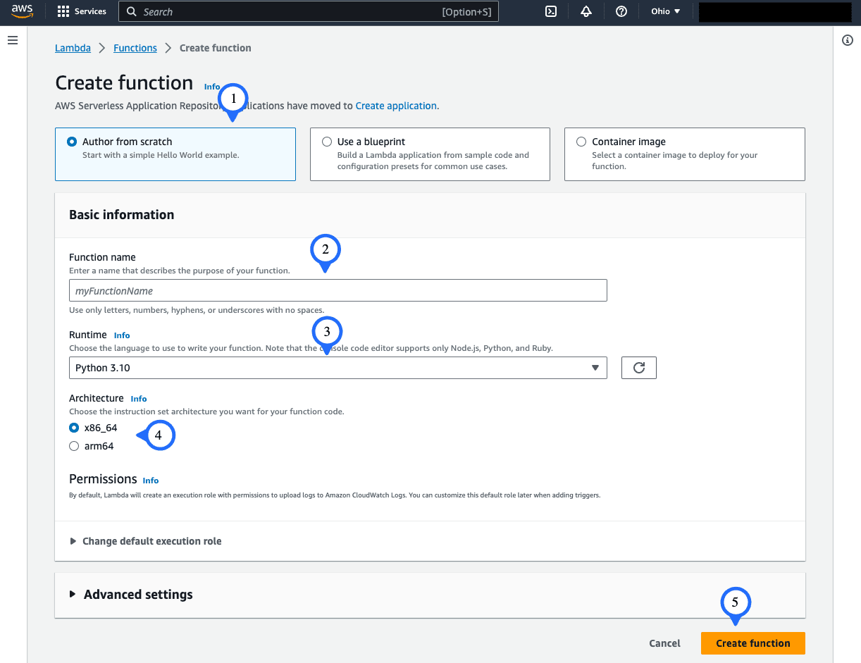 Screenshot of AWS Management Dashboard