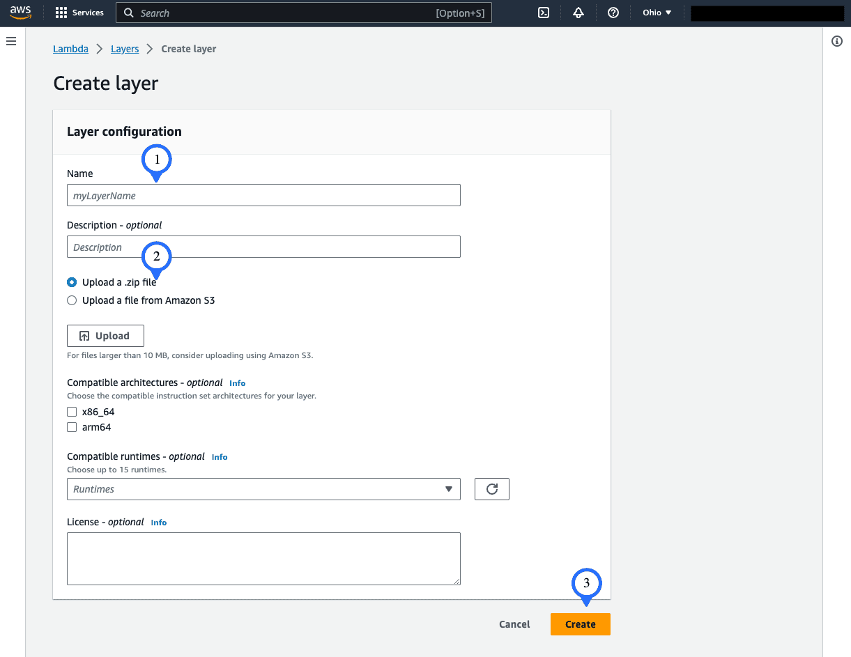 Screenshot of AWS Management Dashboard