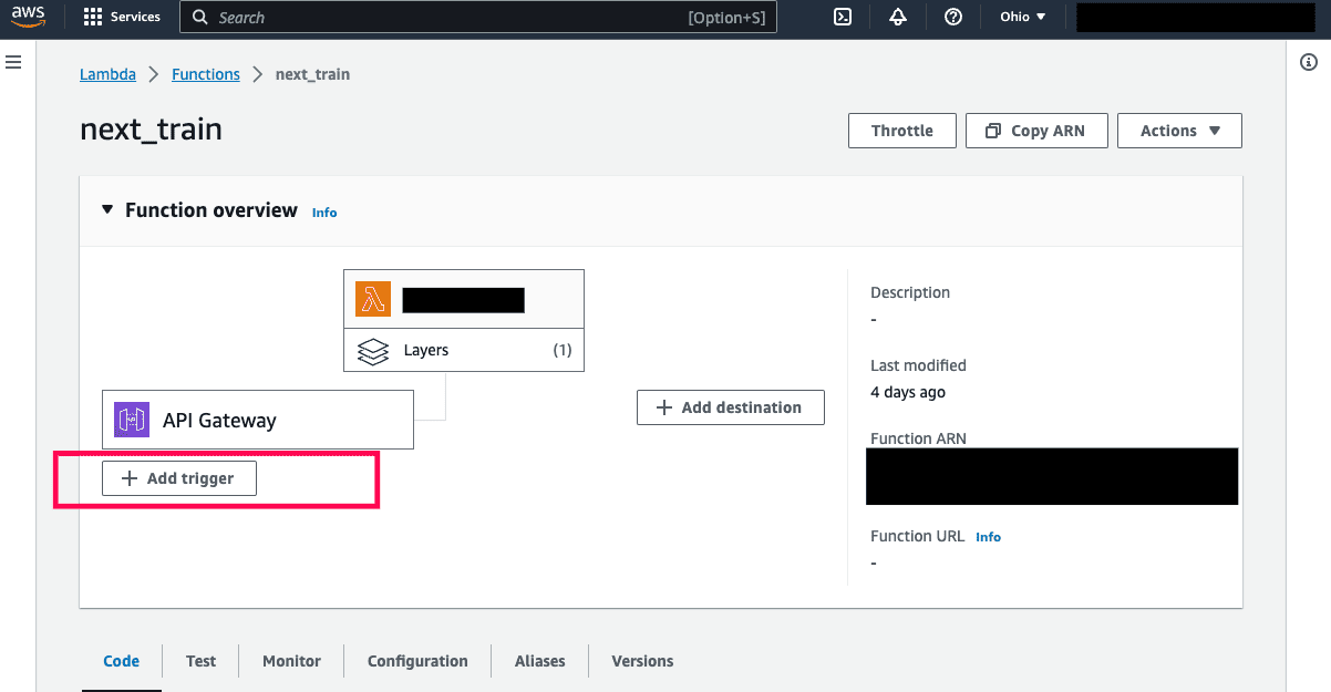 Screenshot of AWS Management Dashboard