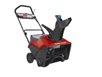 Toro brand red snow blower.