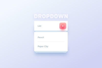 Light 3D Dropdown Effect