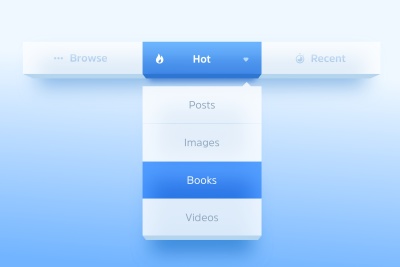 Blurry 3d Navigation Menu