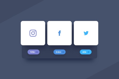 3 Sharing Social Buttons
