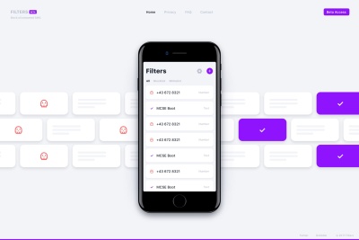Filters – Landing Page UI Kit