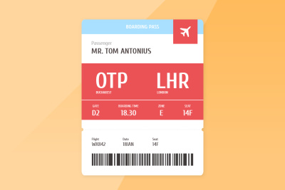 Airplane Boarding Pass
