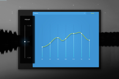 Simple Blue Music Equalizer