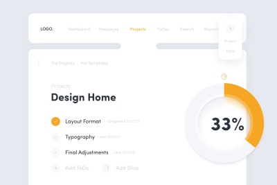 Web Dashboard with Pie Chart
