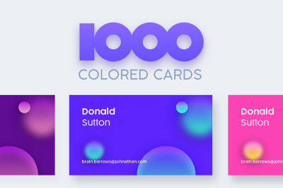 1000 Colored Business Cards