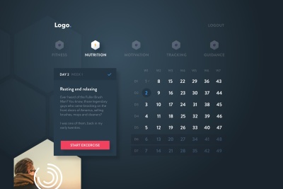 Fitness Web App – Calendar