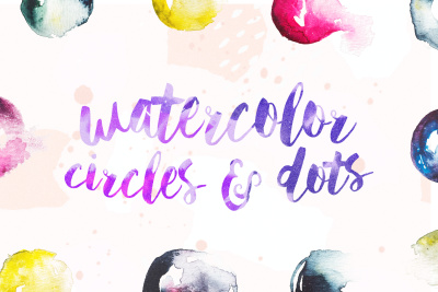 Watercolor Circles & Dots