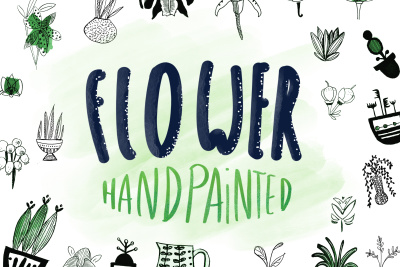 Flower –  Handpainted Elements