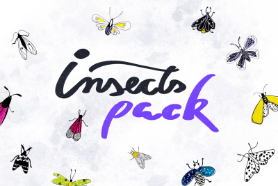 12 ‘Cute’ Insects Pack