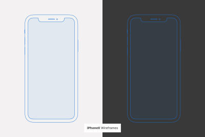 iPhone X/11 Outline Mockups