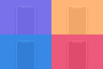 iPhone X/11 Pro Colored Mockups