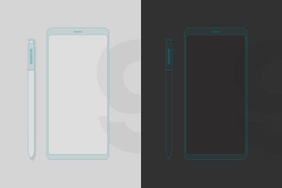 Samsung Note 9 Outline Mockups