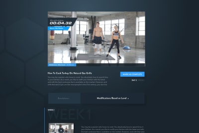 Fitness Web App – Video Player