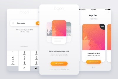 Boon – Gift Card Mobile App Kit