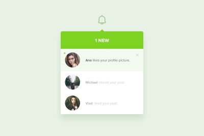 Notification Dropdown Widget
