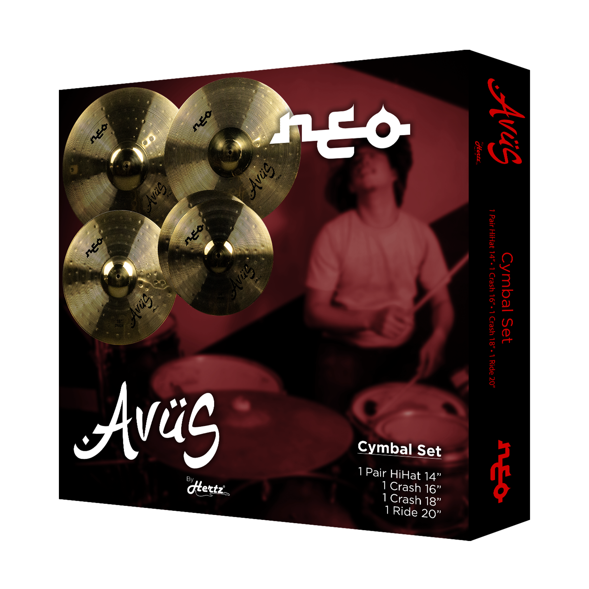 AVUS NEO GOLD Drumsticks – Premium Designer Series Hickory Wooden Percussion Sticks with Elegant Gold Finish – Professional Drum Sticks for Stage Performance, Studio Recording & Practice for Drummers view 1