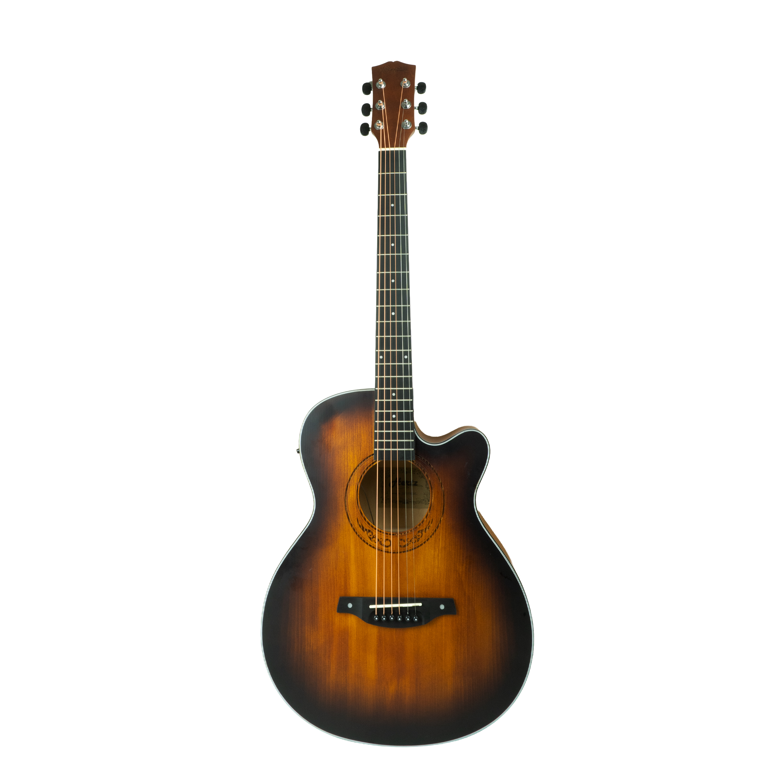 HERTZ HZA-4060 Solid Top Acoustic Guitar with Natural, Black & Tobacco Sunburst Finish for Stage Performance, Recording & Music Practice view 1