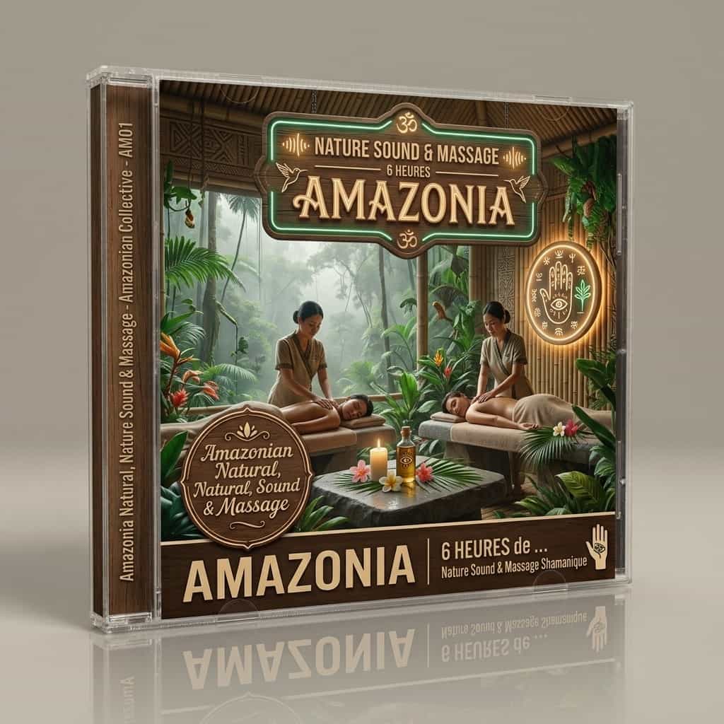 Pochette de l'album Amazonia, musique Nature & Massage sans SACEM pour commerces