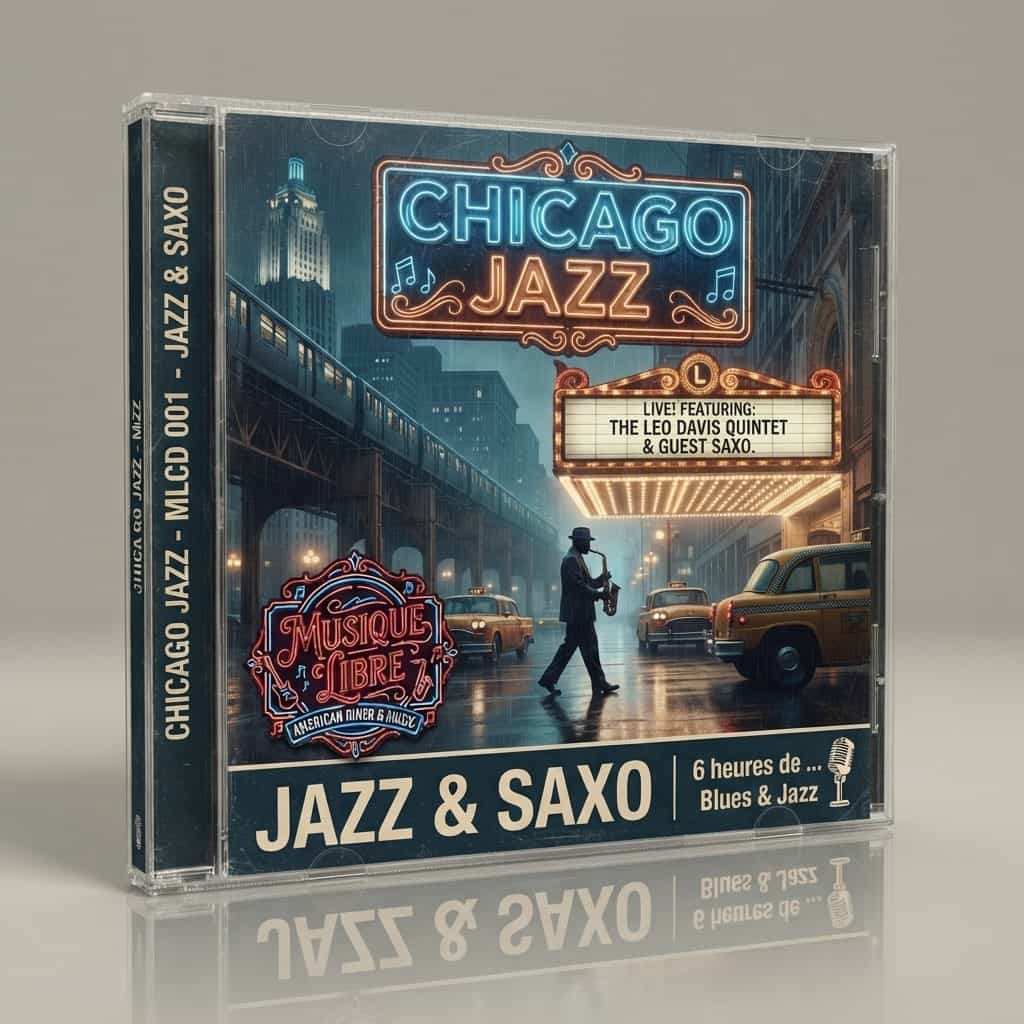 Pochette de l'album Chicago Jazz, musique Jazz & Saxo sans SACEM pour commerces