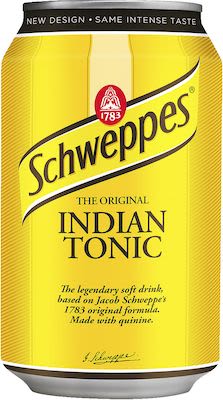 Schweppes Indian Tonic 24x33 cl. cans.