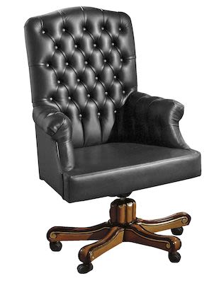 Swivel Chair with leather upholstery