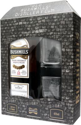 Bushmills + 2 Glass 100 cl. - Alc. 40% Vol. In gift box. Irish.