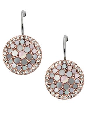 Fossil Women's Vintage Glitz Crystal Drop Earrings