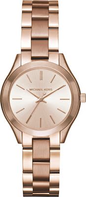 Michael Kors Women's Mini Slim Runway Rose Gold-Tone Watch