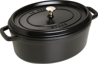 Staub Cocotte Oval 6.7 ltr/33 cm black