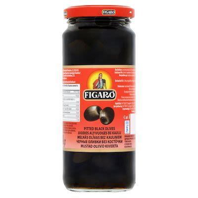 Figaro pitted black olives 340 g