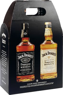 Jack Daniel's Black Label and Jack Daniel's Honey Twinpack 2x100 cl. - Alc. 40% Vol.