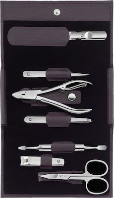 Zwilling Classic Inox 7-pcs Calf Leather Snap Fastener Case Purple