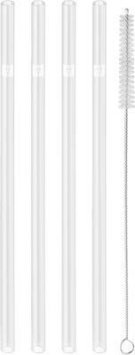 Zwilling Sorrento Straight Clear Glass Straws