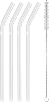 Zwilling Sorrento Bent Clear Glass Straws