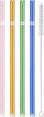 Zwilling Sorrento Straight Colored Glass Straws