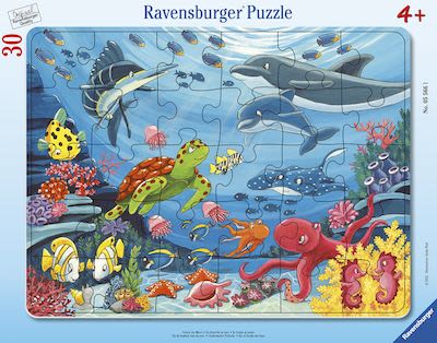 Ravensburger 30 Piece Large Framed Puzzle Animals World Map 066414